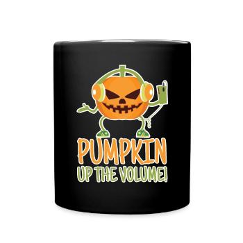 Pumpkin Up The Volume - Full Colour Mug - black - Front