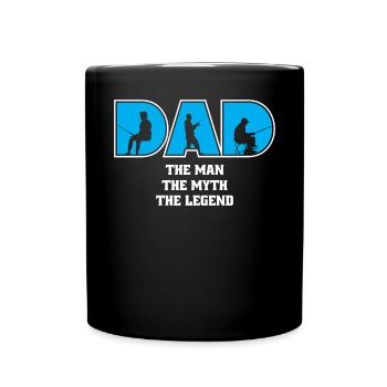 Papa l’homme Le mythe La légende - Mug uni - noir - Devant