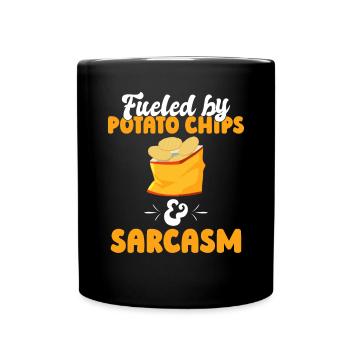 Potato Chips Gift - Full Colour Mug - black - Front