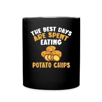Cadeau de croustilles - Mug uni - noir - Devant