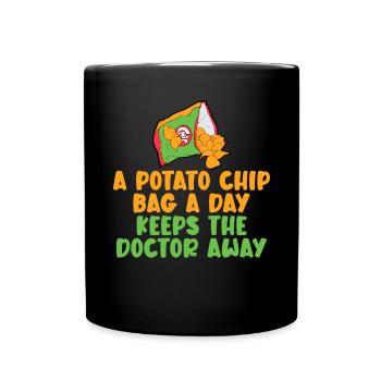 Cadeau de croustilles - Mug uni - noir - Devant