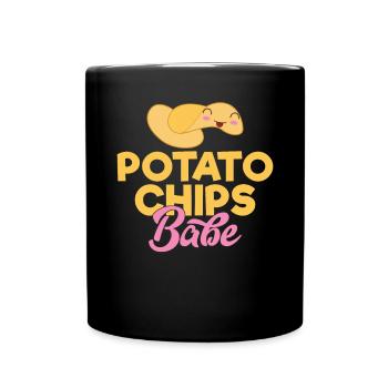 Cadeau de croustilles - Mug uni - noir - Devant