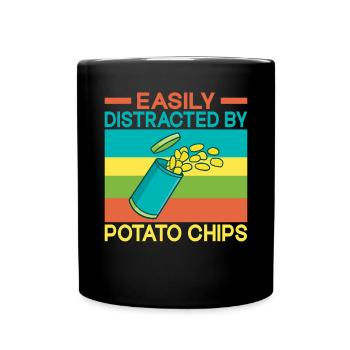 Cadeau de croustilles - Mug uni - noir - Devant