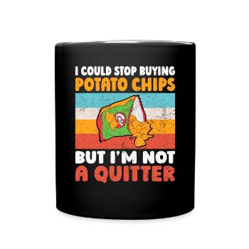 Cadeau de croustilles - Mug uni - noir - Devant