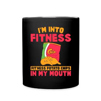 Cadeau de croustilles - Mug uni - noir - Devant
