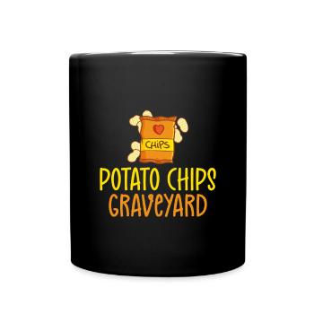 Cadeau de croustilles - Mug uni - noir - Devant