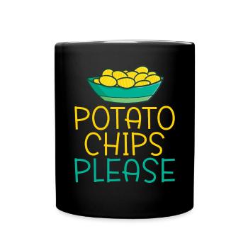 Cadeau de croustilles - Mug uni - noir - Devant