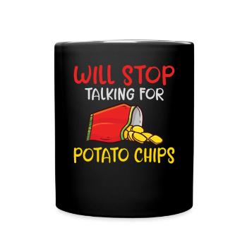 Cadeau de croustilles - Mug uni - noir - Devant