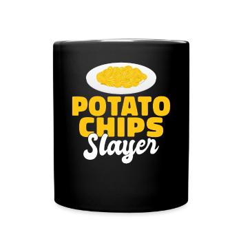 Cadeau de croustilles - Mug uni - noir - Devant