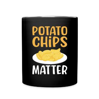 Cadeau de croustilles - Mug uni - noir - Devant
