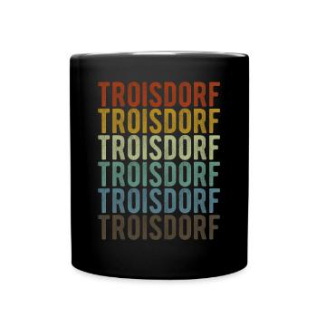 Troisdorf Stadt Retro Vintage - Tasse einfarbig - Schwarz - Vorne