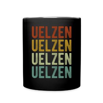 Uelzen City Retro Vintage - Full Colour Mug - black - Front