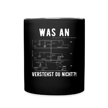 SHK Techniker Anlagenmechaniker Heizungsbauer - Tasse einfarbig - Schwarz - Vorne