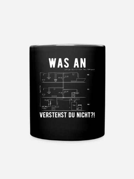 SHK Techniker Anlagenmechaniker Heizungsbauer - Tasse einfarbig - Schwarz