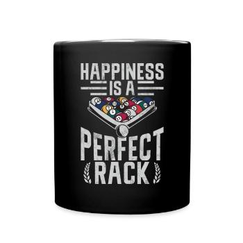 Billard Lustiger Spruch & Herren Snooker Design - Tasse einfarbig - Schwarz - Vorne