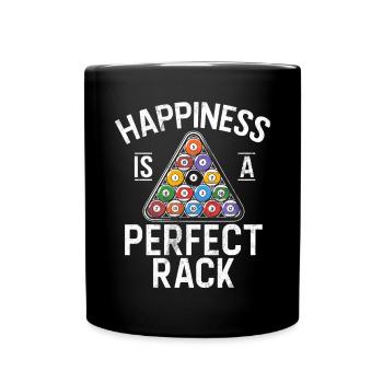 Billard Lustiger Spruch & Herren Snooker Design - Tasse einfarbig - Schwarz - Vorne