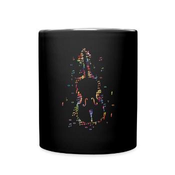 Cello -Musikinstrument - Tasse einfarbig - Schwarz - Vorne