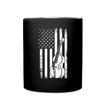 Cello -Musikinstrument - Tasse einfarbig - Schwarz - Vorne