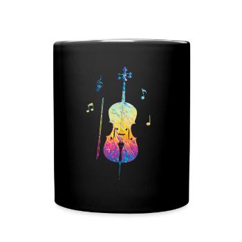 Violoncelle -Instrument de musique - Mug uni - noir - Devant