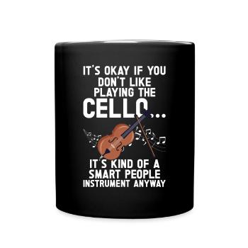 Violoncelle -Instrument de musique - Mug uni - noir - Devant