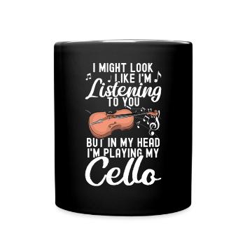 Violoncelle -Instrument de musique - Mug uni - noir - Devant