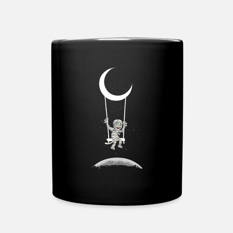 Maman sur Moon Swing Creepy Halloween - Mug uni - noir