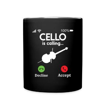 Violoncelle -Instrument de musique - Mug uni - noir - Devant