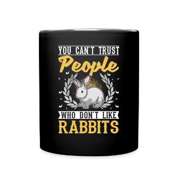 Rabbit Rabbit Rabbit - Full Colour Mug - black - Front