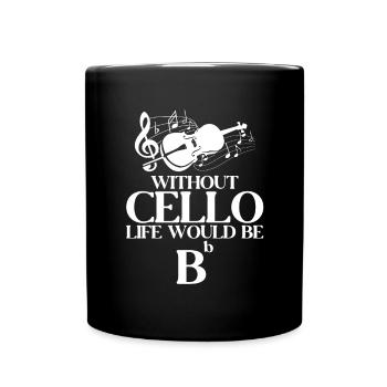 Cello -Musikinstrument - Tasse einfarbig - Schwarz - Vorne