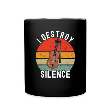 Cello -Musikinstrument - Tasse einfarbig - Schwarz - Vorne