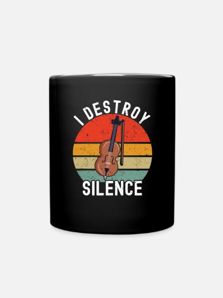 Cello -Musikinstrument - Tasse einfarbig - Schwarz