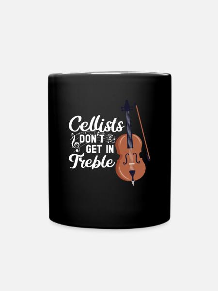 Cello -Musikinstrument - Tasse einfarbig - Schwarz