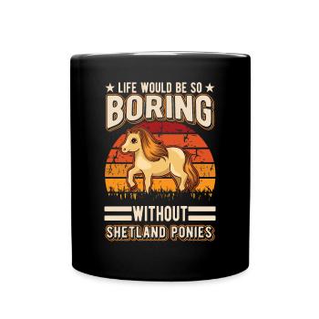 Shetland Pony Cadeau Shetty - Mug uni - noir - Devant