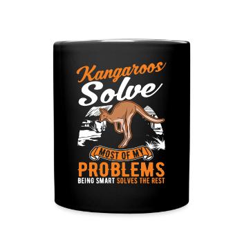 Kangaroo Australia Kangaroo - Full Colour Mug - black - Front