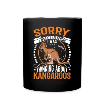 Australian Kangaroo Australia Kangaroo - Full Colour Mug - black - Front