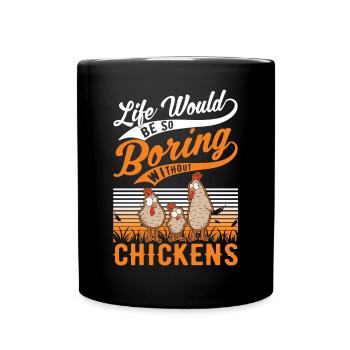Poulets Élevage de poulets Éleveur de poulet - Mug uni - noir - Devant