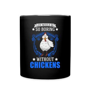 Poulets Élevage de poulets Éleveur de poulet - Mug uni - noir - Devant