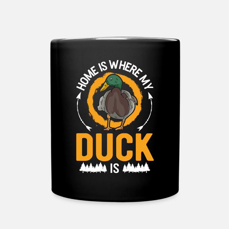 Zuhause ist wo meine Enten sind - Tasse einfarbig - Schwarz