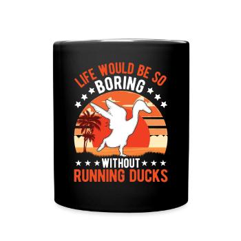 Indian Running Duck Gift Running Duck - Full Colour Mug - black - Front