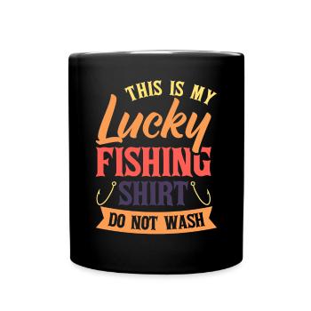 Man, I love fishing design - Full Colour Mug - black - Front