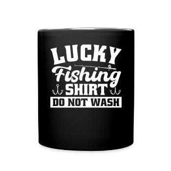 Man, I love fishing design - Full Colour Mug - black - Front