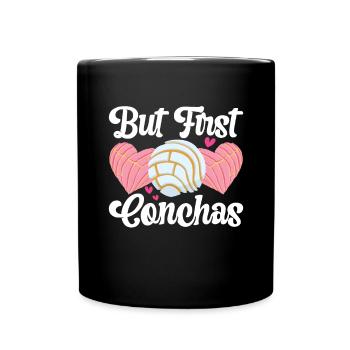 Conchas Pan dulce Latina Espagnol - Mug uni - noir - Devant