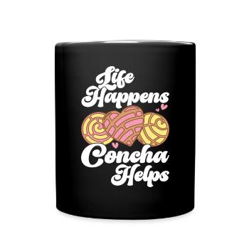 Conchas Pan dulce Latina Espagnol - Mug uni - noir - Devant