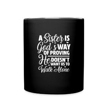 Soeur - Mug uni - noir - Devant