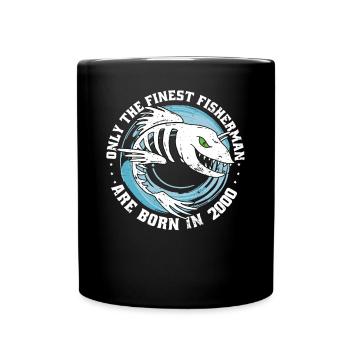 Angler born 2000 birthday funny - Full Colour Mug - black - Front