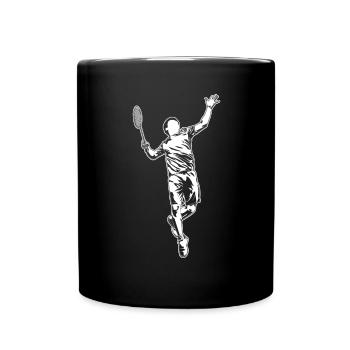 Croquis du joueur de badminton - Mug uni - noir - Devant