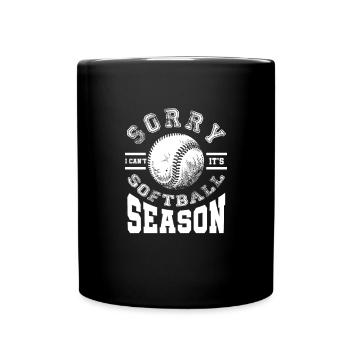 Softball Spieler Baseball Sport Pitcher Geschenk - Tasse einfarbig - Schwarz - Vorne