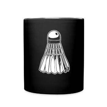 Badminton Federball - Tasse einfarbig - Schwarz - Vorne