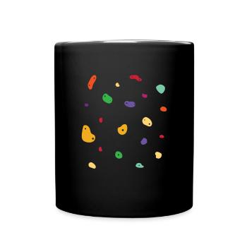 Wandklettern Boulderender Kletterfelswand - Tasse einfarbig - Schwarz - Vorne