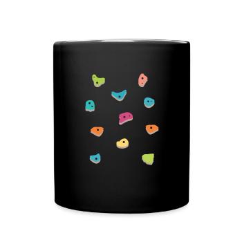 Wandklettern Boulderender Kletterfelswand - Tasse einfarbig - Schwarz - Vorne